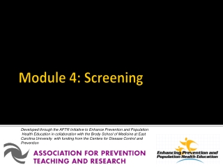 Module 4: Screening