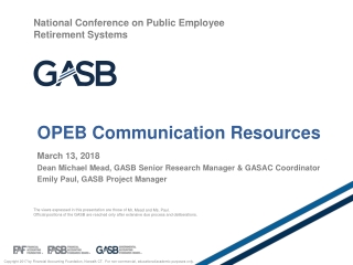 OPEB Communication Resources