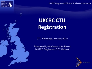 UKCRC Registered Clinical Trials Unit Network