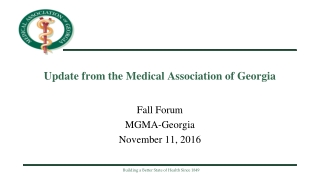 Update from the Medical Association of Georgia