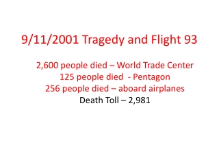 9/11/2001 Tragedy and Flight 93