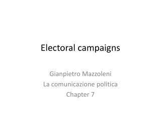 Electoral campaigns