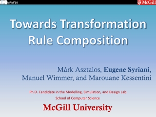 Towards Transformation Rule Composition