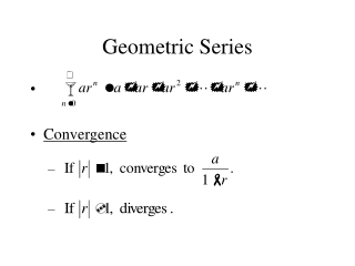 Geometric Series