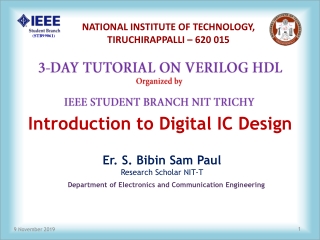 Introduction to Digital IC Design