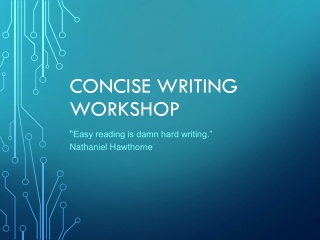 Concise Writing Workshop
