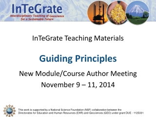 InTeGrate Teaching Materials Guiding Principles