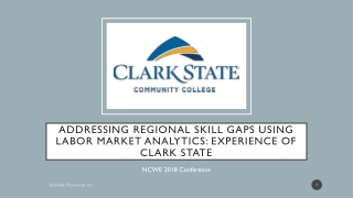 Addressing Regional Skill Gaps Using Labor Market Analytics: Experience of Clark State