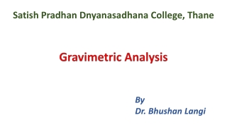 Gravimetric Analysis