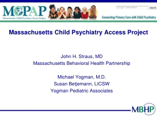 Massachusetts Child Psychiatry Access Project