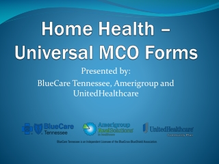 Home Health – Universal MCO Forms