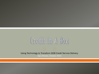 Credit In A Box