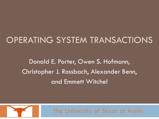 Operating System Transactions