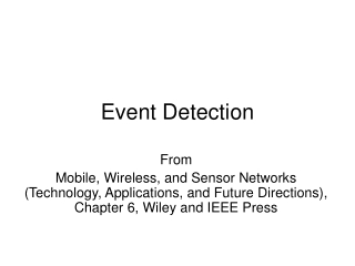 Event Detection