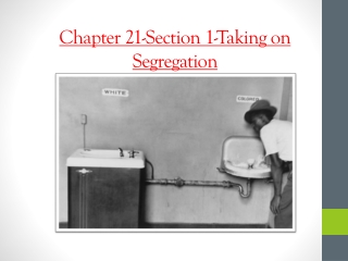 Chapter 21-Section 1-Taking on Segregation