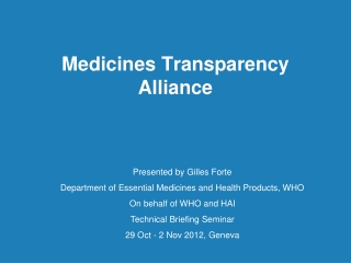 Medicines Transparency Alliance