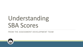 Understanding SBA Scores