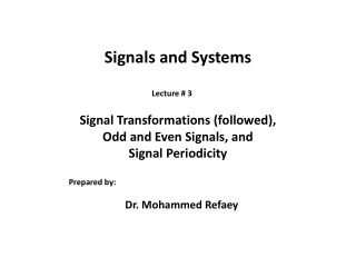 Signals and Systems