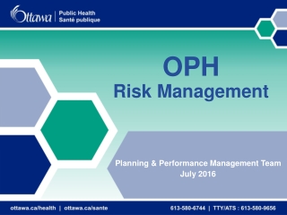 OPH Risk Management