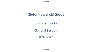 Global Household Goods Industry Day #2 General Session 20 March 2019