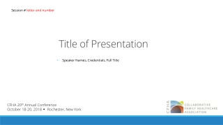 Title of Presentation