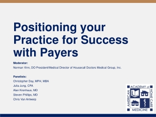 Positioning your Practice for Success with Payers