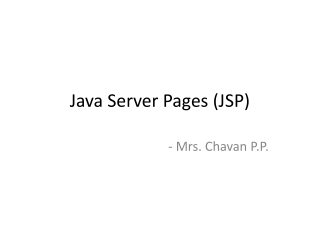 Java Server Pages (JSP)