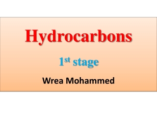 Hydrocarbons 1 st stage Wrea Mohammed