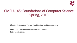 CMPU-145: Foundations of Computer Science Spring, 2019