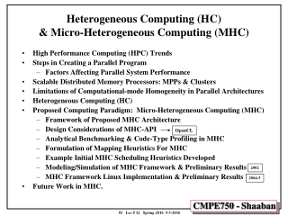 Heterogeneous Computing (HC) &amp; Micro-Heterogeneous Computing (MHC)