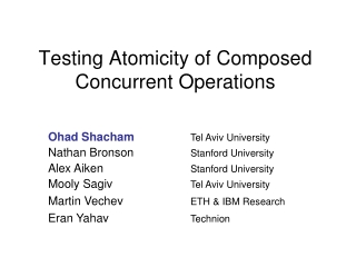 Testing Atomicity of Composed Concurrent Operations