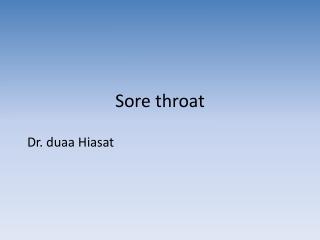 Sore throat