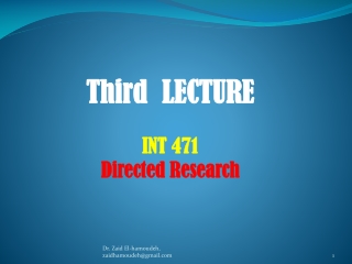 Third LECTURE INT 471 Directed Research