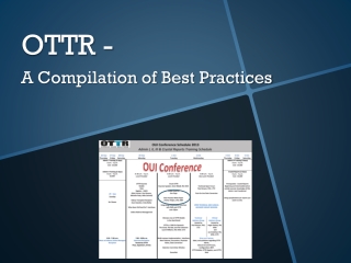 OTTR - A Compilation of Best Practices