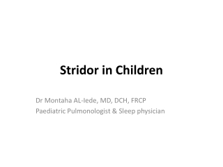 Stridor in Children