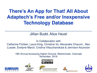 There’s An App for That! All About Adaptech’s Free and/or Inexpensive Technology Database