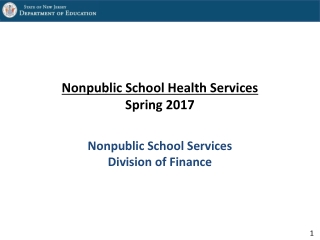 Nonpublic School Health Services Spring 2017