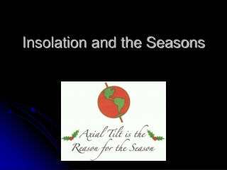 Insolation and the Seasons