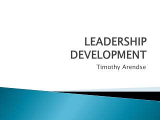 LEADERSHIP DEVELOPMENT