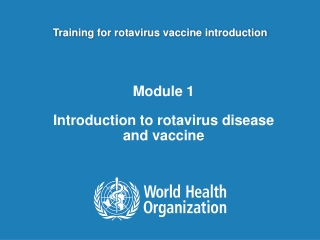 Training for rotavirus vaccine introduction