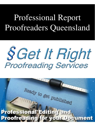 Professional Report Proofreaders Queensland
