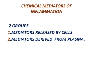 CHEMICAL MEDIATORS OF INFLAMMATION