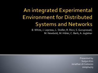 An integrated Experimental Environment for Distributed Systems and Networks