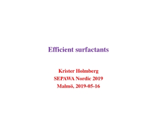 Efficient surfactants