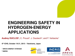 Engineering Safety in Hydrogen-Energy Applications