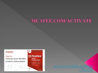 Mcafee.com/activate - Install McAfee - McAfee Activate With Product key