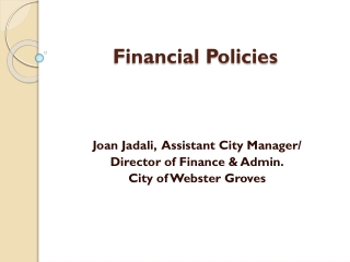 Financial Policies