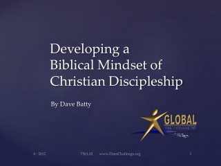 Developing a Biblical Mindset of Christian Discipleship