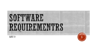 SOFTWARE REQUIREMENTRS