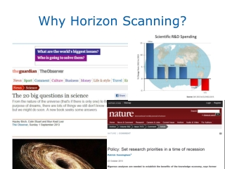 Why Horizon Scanning?